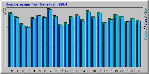Hourly usage for December 2014