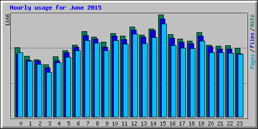 Hourly usage for June 2015