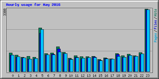 Hourly usage for May 2016